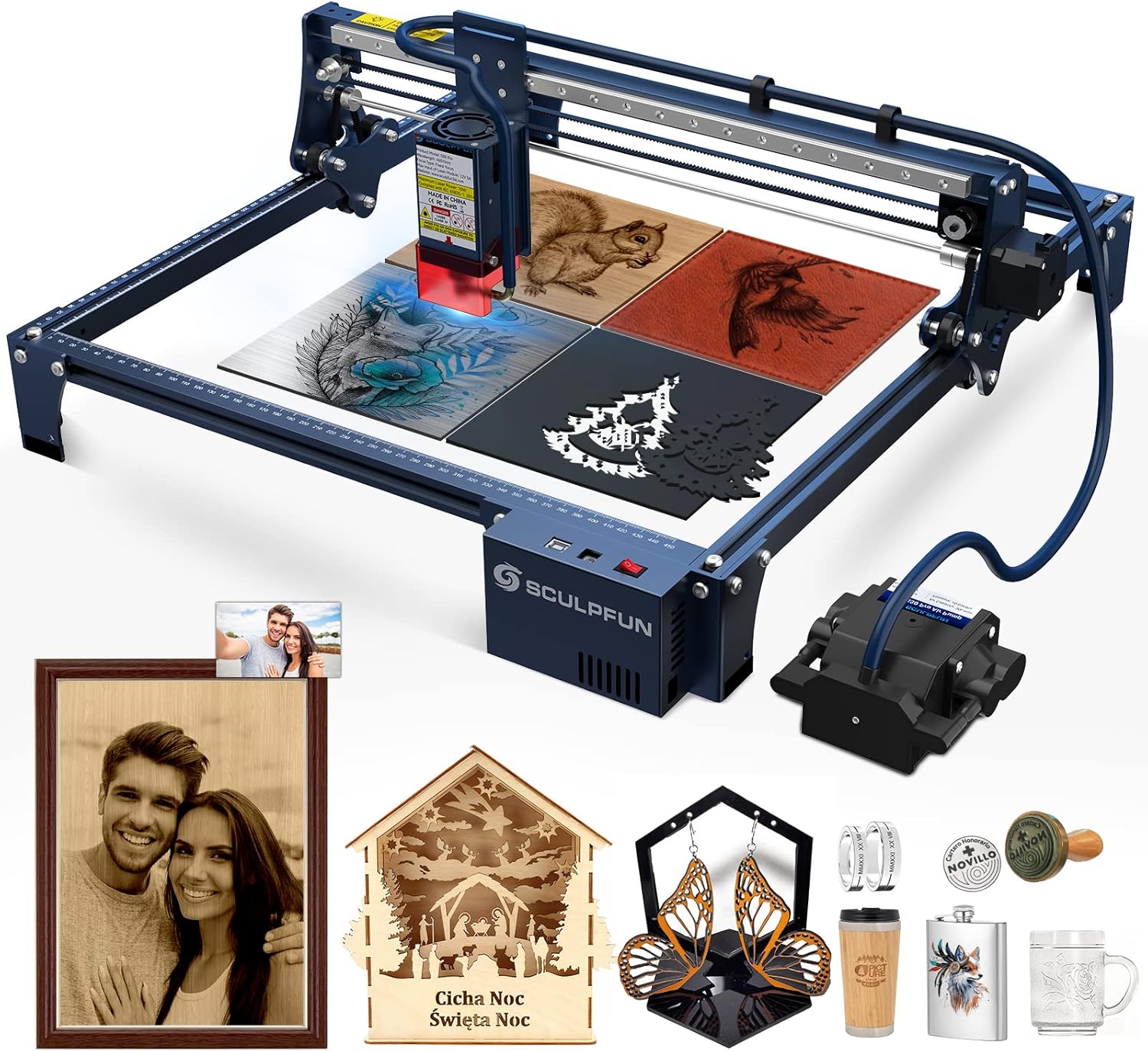 ✅SCULPFUN S30 Pro Max Máquina de gravação a laser Diodo 20 W